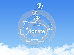 Saving for donate with cloud shape