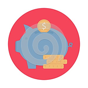 Saving flat background vector icon which can easily modify or edit