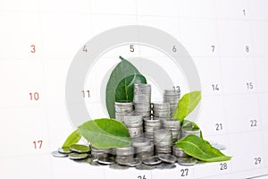 Saving frugal money in glass for your investment future.