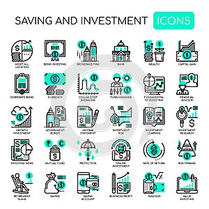 Saving and Investment , Pixel Perfect Icons