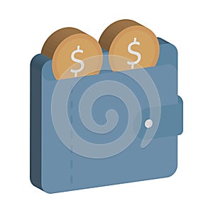 Saving Isometric Vector Isolated icon which can easily modify or edit