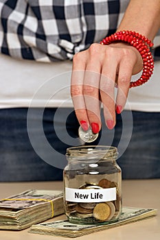 Saving money for new life