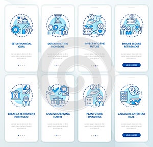 Saving for pension onboarding mobile app page screen