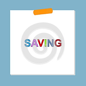 saving post it on blue