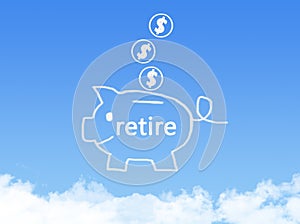 Saving for retire with cloud shape