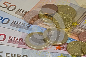 Savings consisting of banknotes and coins