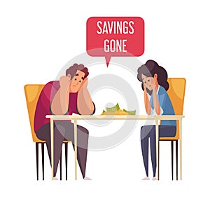 Savings Gone Illustration