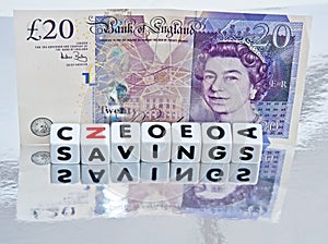 Savings held in pounds Sterling