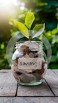 Savings jar earmarked for travel, financing future adventures