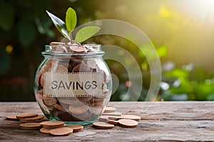 Savings jar earmarked for travel, financing future adventures