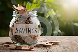 Savings jar earmarked for travel, financing future adventures