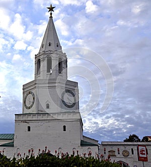 The Savior`s Tower in kazan kremlin