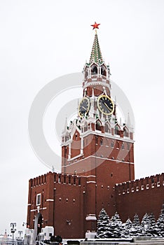 Saviors tower on the Red Square in Moscow