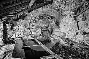 Savogno - Val Bregaglia IT - Ancient wash-house with tools and utensils of the past