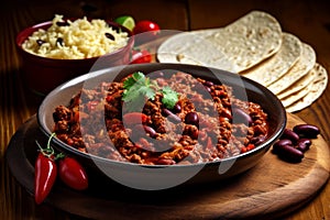 Savor the bold flavors with this picture of homemade chili