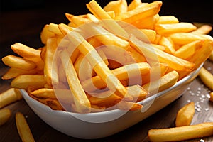 Savor the details with this mouthwatering close up of French fries