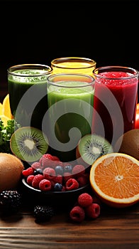 Savor diverse flavors in our fruit and veggie smoothie assortment