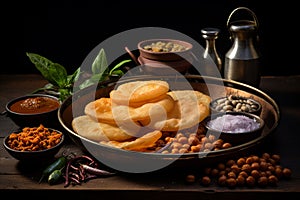 Savor the Exquisite Flavor. Indulge in the Aromatic Delight of Traditional Indian Dish Chole Bhature