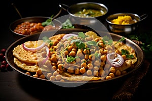 Savor the Exquisite Flavor. Indulge in the Aromatic Delight of Traditional Indian Dish Chole Bhature