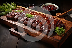 Savor the exquisite flavors of mouthwatering south korean galbi marinated grilled ribs