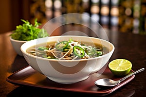 Savor the Flavor: Beef Pho Soup with Fresh Toppings