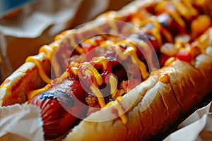 Savor the Flavor: Foot-Long Hot Dog Extravaganza.