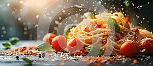 Concept Pasta Recipes, Fresh Savor the Flavor Fresh Spaghetti with Herbs and Tomatoes photo