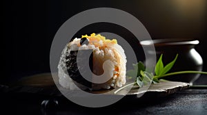 Savor the Flavor of Traditional Onigiri Rice Balls food photography. Generative AI