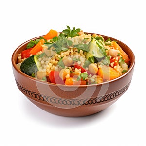 Savor the Flavors of Morocco with this Delicious Vegetable Couscous Bowl .