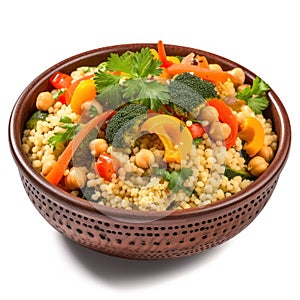 Savor the Flavors of Morocco with this Delicious Vegetable Couscous Bowl .