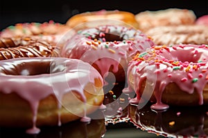 Savor the sweetness of a bakerys glazed donut perfection