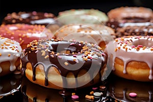 Savor the sweetness of a bakerys glazed donut perfection