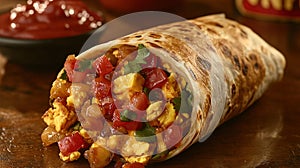 Savory breakfast burrito