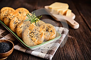 Savory cheese cookies with black cumin seeds