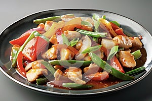 Savory Chicken and Mixed Bell Peppers Stir-Fry