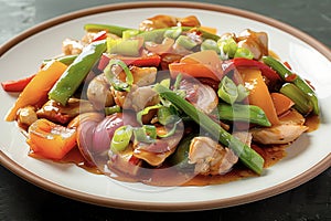 Savory Chicken and Mixed Bell Peppers Stir-Fry