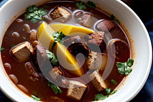 Savory Delight A Captivating Feijoada Soup to Savor.AI Generated