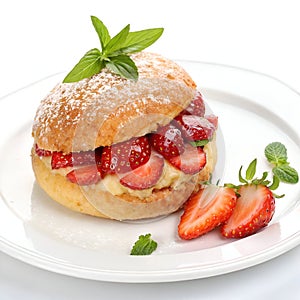 Savory Food Item Isolated on White