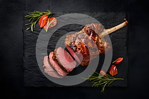 Savory lamb cut, grilled to perfection, a culinary masterpiece