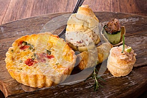 Savory pastry selection