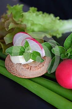 Savory spicy cookies made from buckwheat flour with the radish.