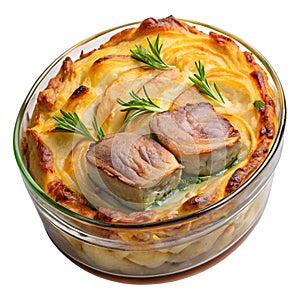 Savory Steak and Potato Pudding