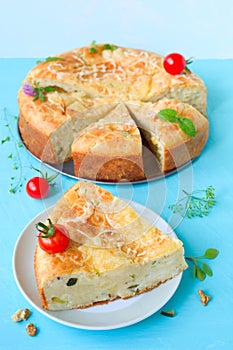 Savory zucchini cake