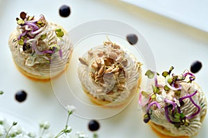 Savoury holiday snacks on plate