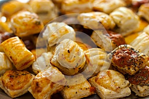 Savoury Pastries Mini Selection Close Up photo