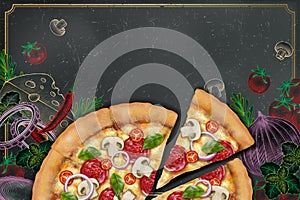 Savoury pizza ads