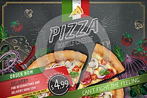 Savoury pizza ads