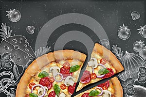 Savoury pizza ads