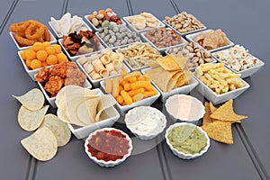 Savoury Snack and Dip Selection