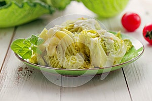 Savoy Cabbage side dish
